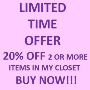 20% OFF 2 or more items!!!